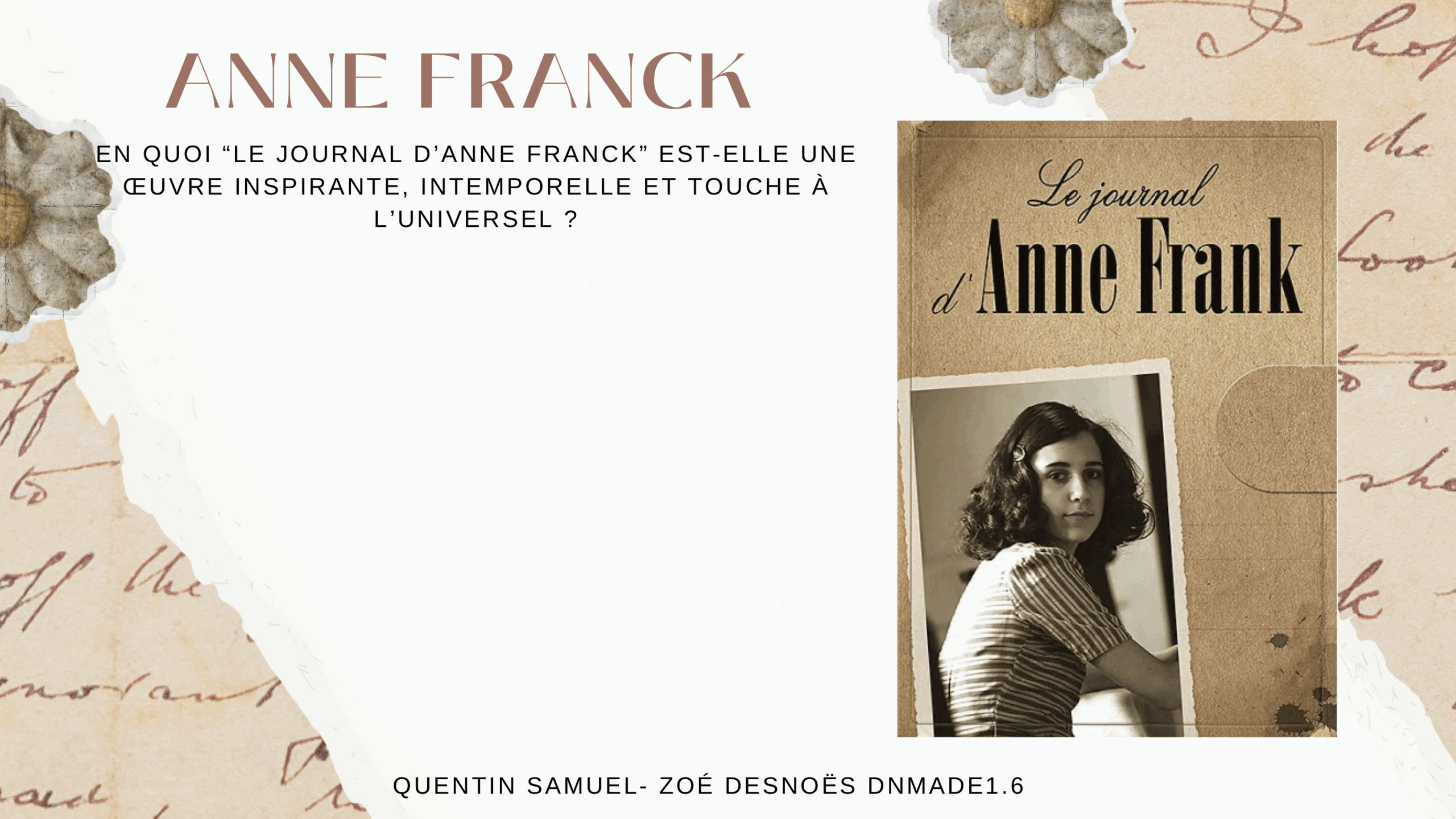 « Le journal d’Anne Frank »
